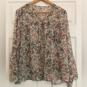 Floral Print Women's Blouse